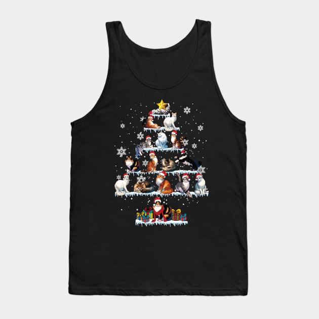 Cat Christmas Tree Tank Top by Schoenberger Willard